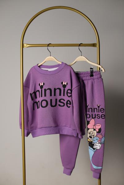 Sevimli Minnie Mouse Sırt Baskılı Eşofman Takımı