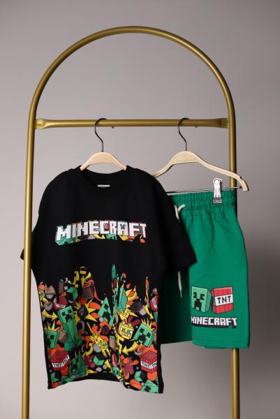Minecraft Yeşil Şortlu Takım