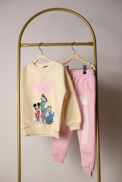 Açık Pembe Sporcu Mickey ve Arkadaşları Eşofman Takımı
