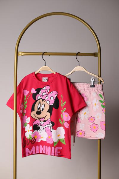 Minnie Çiçek Bahçesi Şortlu Takım