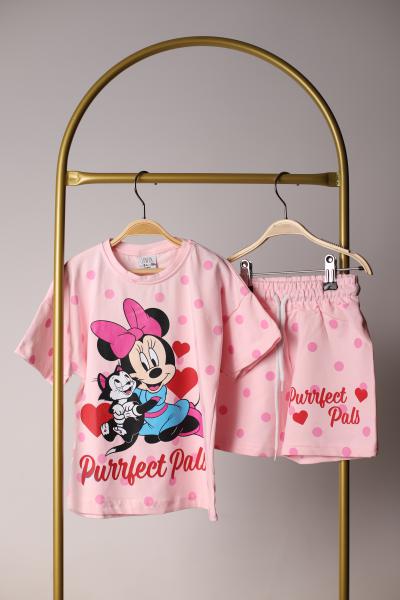 Pembe Purrfect Pals Şortlu Takım