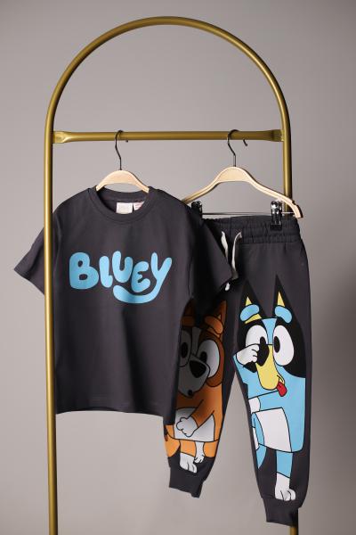 Antrasit Bluey Sırt Baskılı Eşofman Takımı