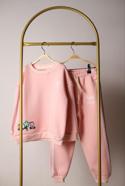 Açık Pembe Hello Kity Spor Logolu Eşofman Takımı