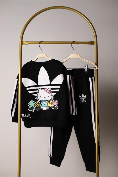 Siyah Hello Kitty Spor Logolu Eşofman Takımı
