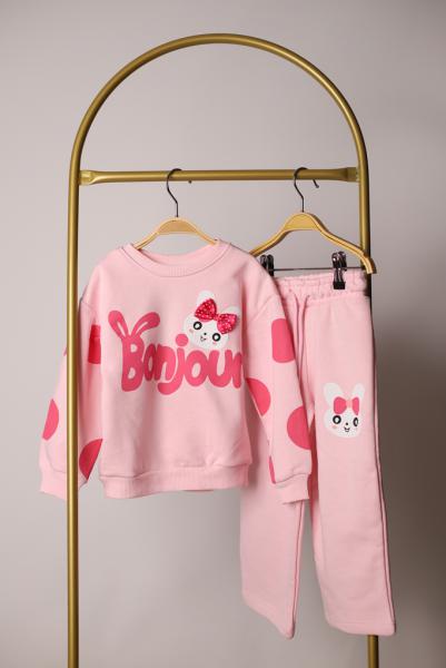 Pembe Bonjour Eşofman Takımı