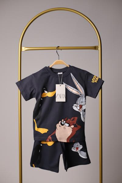 Looney Tunes Baskılı Siyah Takım