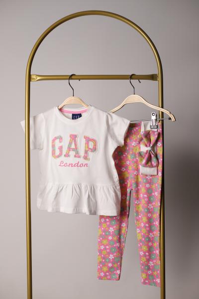 Çiçekli Gap Bandana Detaylı Fitilli Takım