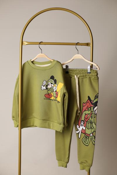 Kaşif Mickey ve Arkadaşları Haki Eşofman Takımı