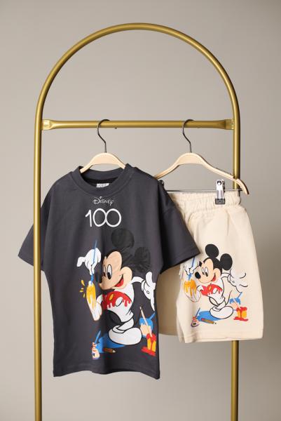 Ressam Mickey Beyaz Şortlu Takım