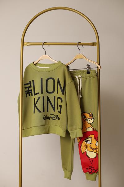 Haki The Lion King Sırt Baskılı Eşofman Takımı
