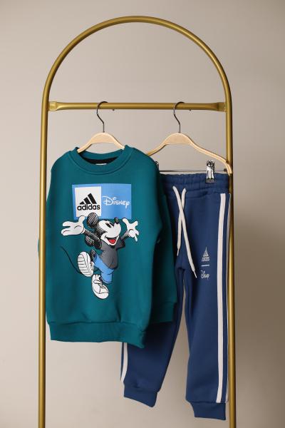 Mavi Sporcu Mickey Logo Detaylı Eşofman Takımı