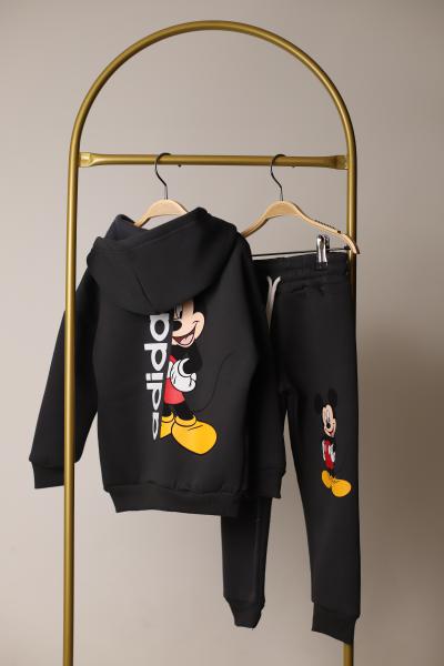 Füme Mickey Sporcu Eşofman Takımı