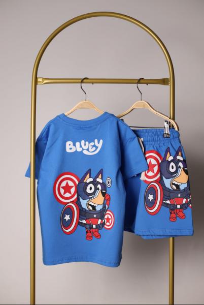 Mavi Captain Bluey Şortlu Takım
