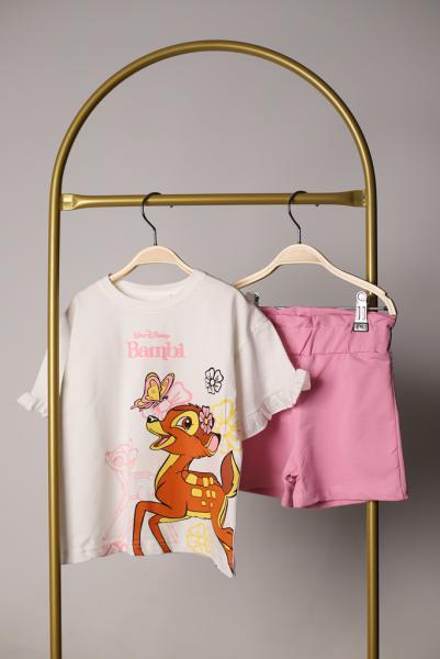 Bambi Pembe Şortlu Takım