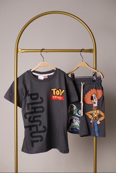 Füme Toy Story Playfun Sırt Baskılı Şortlu Takım