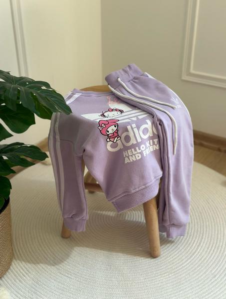 Lila Hello Kitty Spor Logolu Eşofman Takımı
