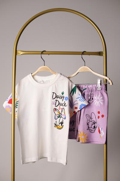 Daisy Duck Sırt Baskılı Şortlu Takım
