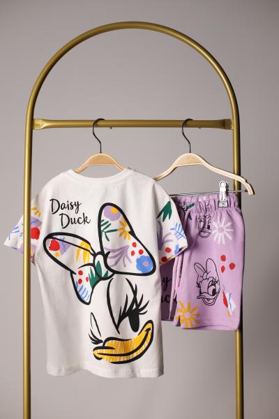 Daisy Duck Sırt Baskılı Şortlu Takım