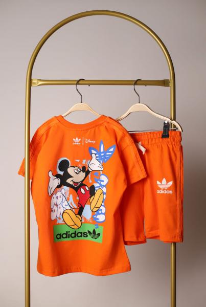 Turuncu Mickey Sporcu Şortlu Takım