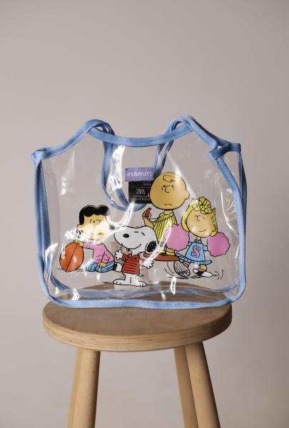 Şeffaf Peanuts Plaj Çantası