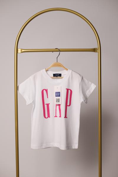 Beyaz Gap Pembe Baskılı Kız Çocuk T-shirt