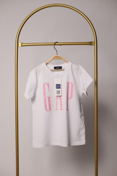 Beyaz Gap Baskılı Kız Çocuk t-shirt