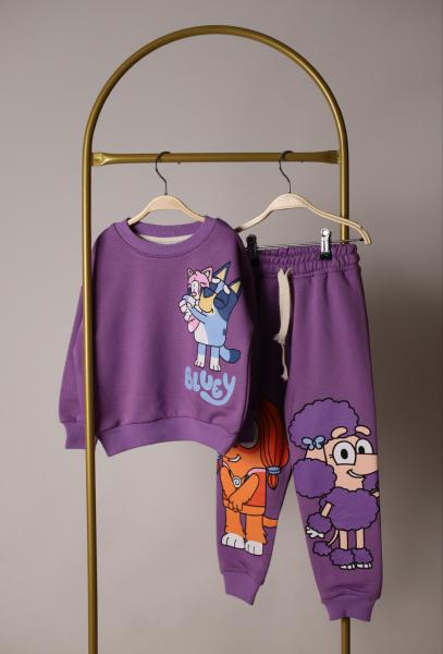 Mor Sevimli Bluey Eşofman Takımı