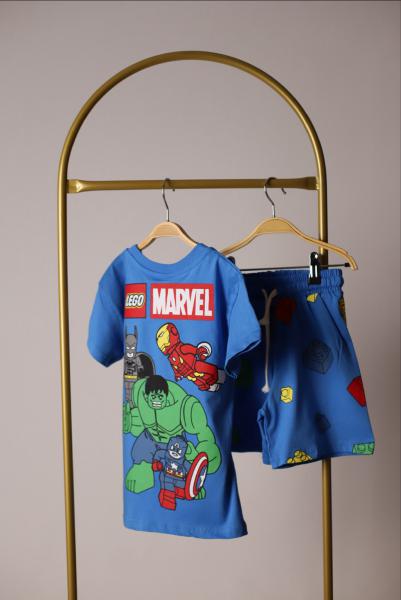 Mavi Lego Marvel Şortlu Takım