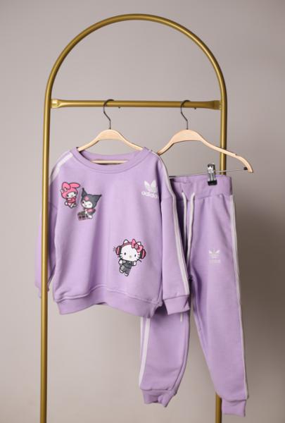 Lila Hello Kitty Spor Logolu Eşofman Takımı