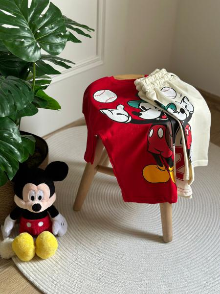 Beyzbolcu Mickey Mouse Şortlu Takım
