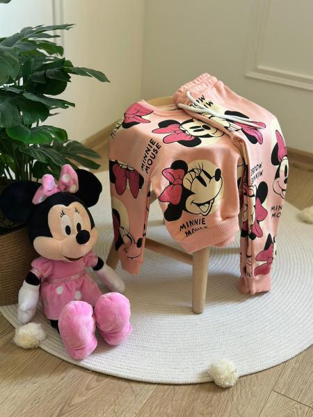 Pembe Minnie Mouse Figür Baskılı Eşofman Takımı