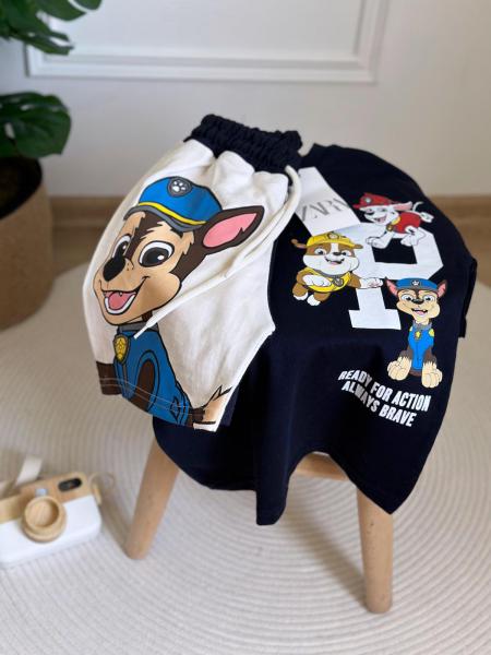 Lacivert Paw Patrol Şortlu Takım