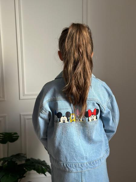 Disney Taşlı Jean Ceket